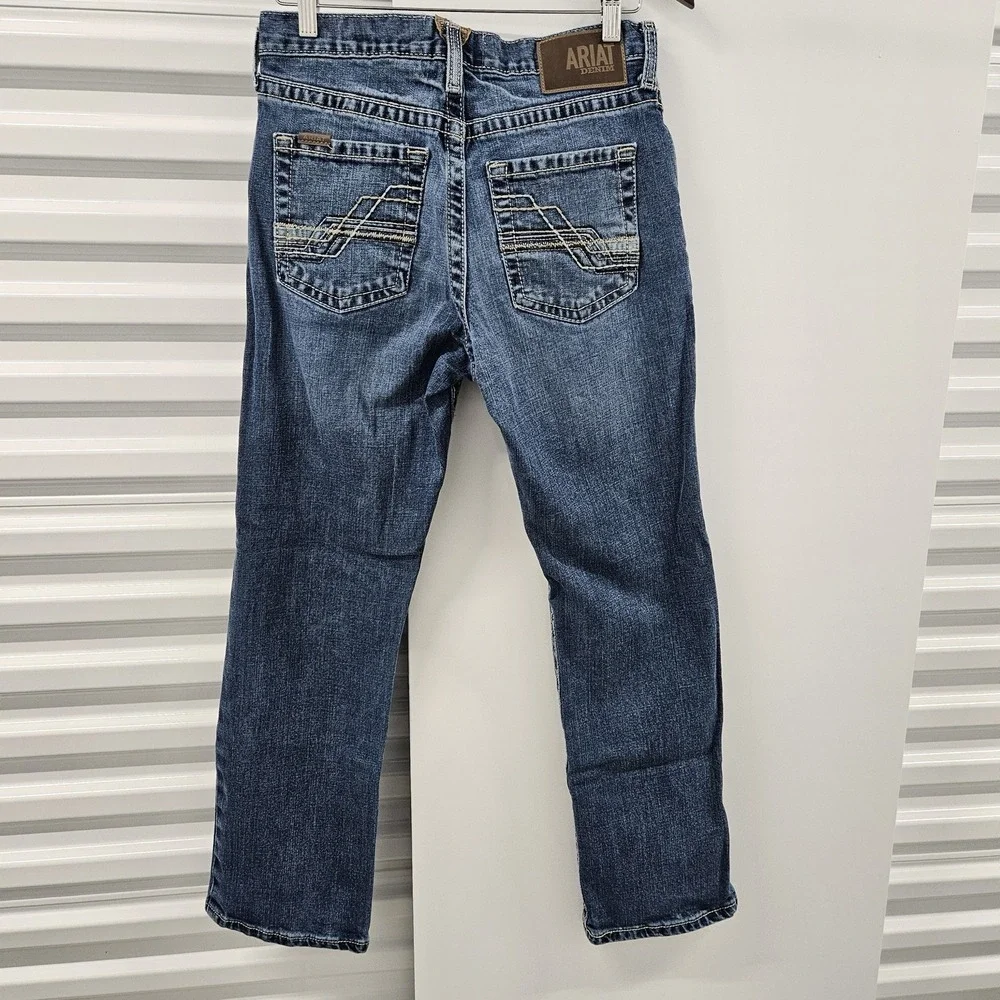 Ariat M4 Relaxed Straight Leg Jeans Mens 30x30 Blue Western Cowboy Denim